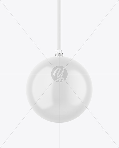 Glossy Christmas Ball Mockup