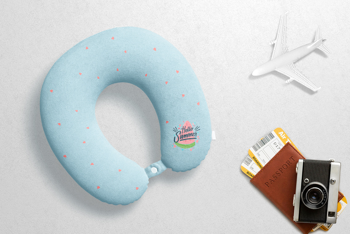 Travel Pillow Mockup