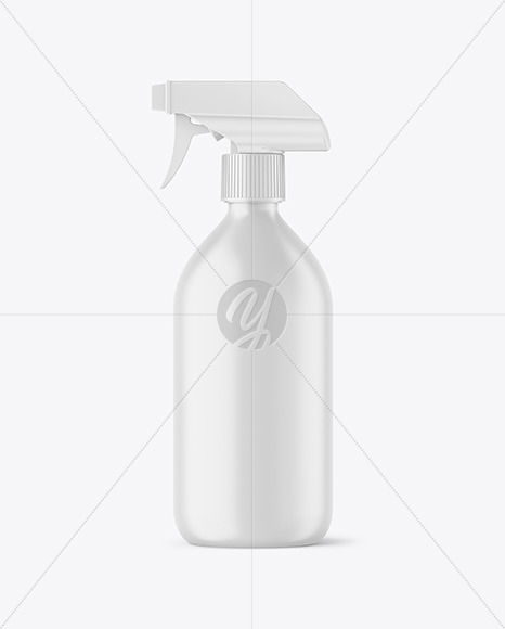 Matte Spray Bottle Mockup