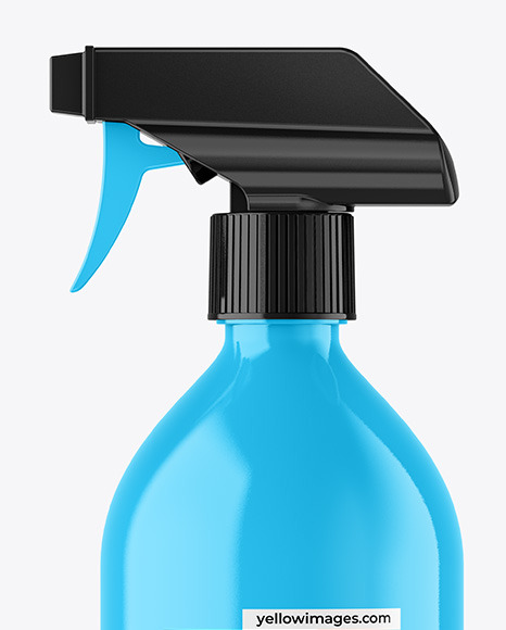 Glossy Spray Bottle Mockup