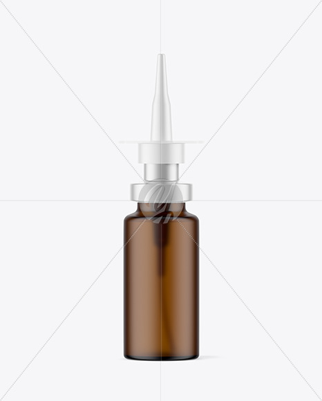 Forsted Amber Glass Nasal Spray Bottle Mockup