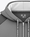 Full-Zip Raglan Hoodie Mockup - Front View