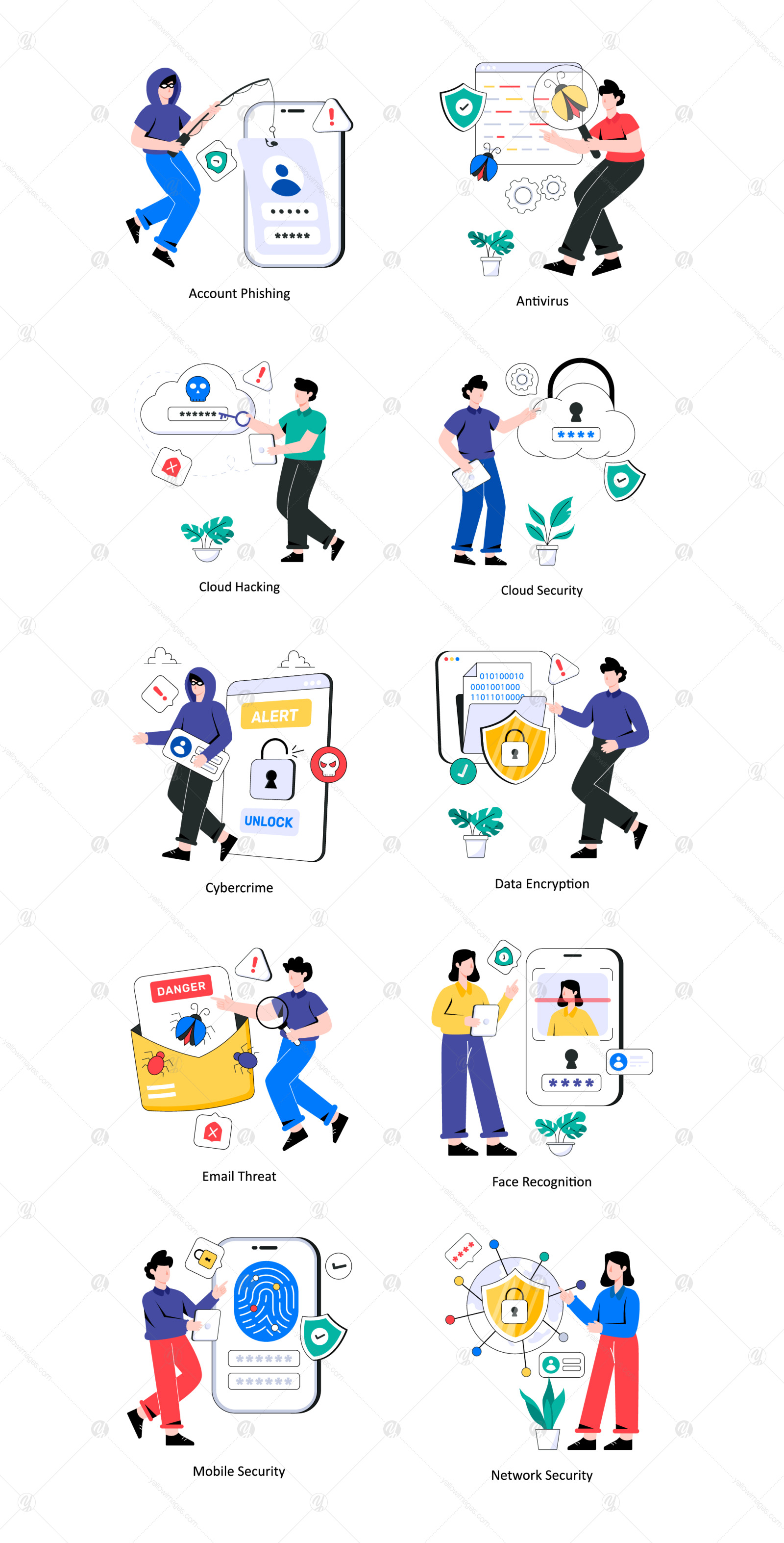 30 Cyber Security Illustration