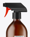 Frosted Amber Spray Bottle Mockup