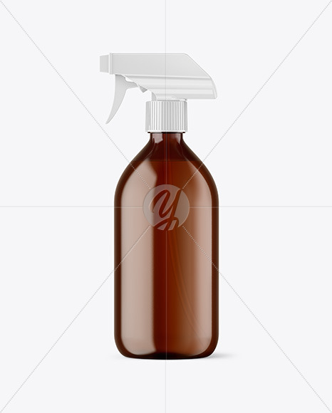 Amber Spray Bottle Mockup