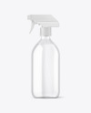 Clear Plastic Spray Bottle Mockup