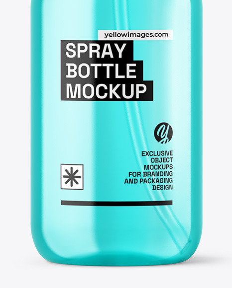 Clear Plastic Spray Bottle Mockup