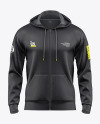 Men's Full-Zip Hoodie Mockup - Front View