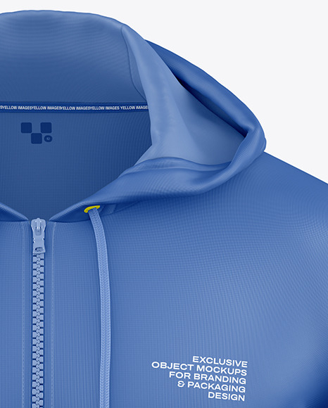 Men's Full-Zip Hoodie Mockup - Front View