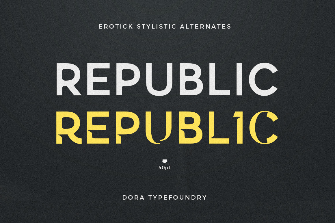 Erotick - Geometric Logo Font Erotick - Geometric Logo Font