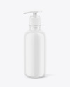 Glossy Cosmetic Bottle with Pump Mockup