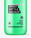 Frosted Plastic Spray Bottle with Color Liquid Mockup