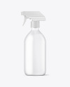 Frosted Plastic Spray Bottle Mockup