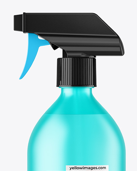 Frosted Plastic Spray Bottle Mockup