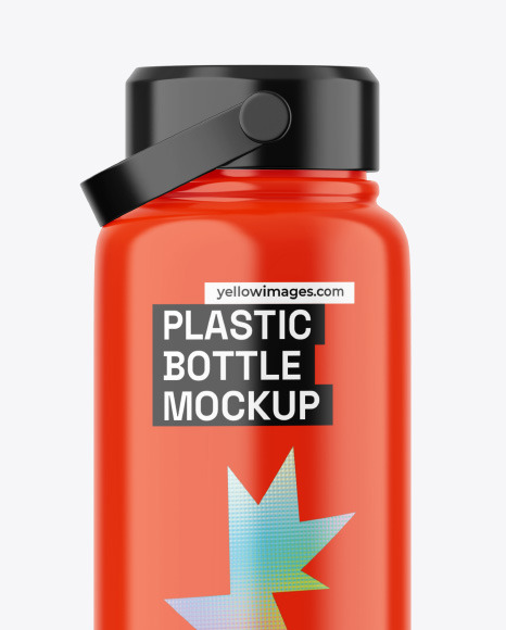 Glossy Thermos Bottle Mockup