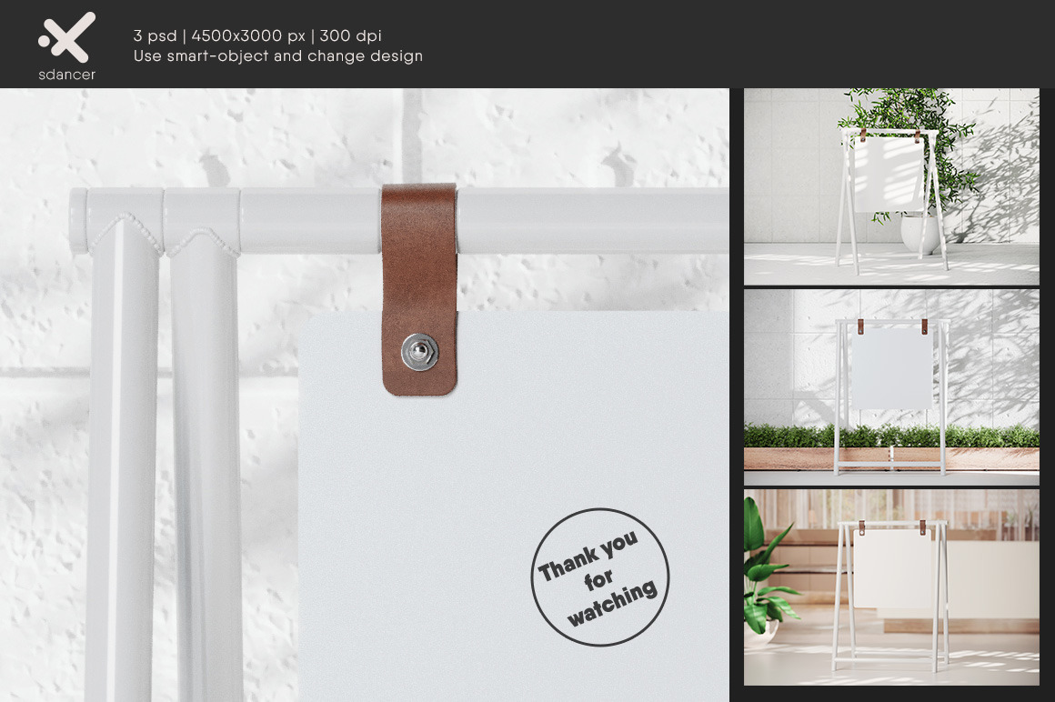 Metal A-Frame Sign Stand Mockup Metal A-Frame Sign Stand Mockup