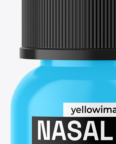 Glossy Nasal Spray Bottle Mockup