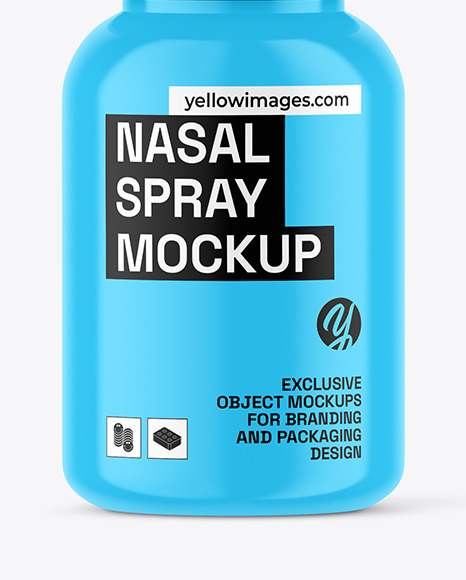 Glossy Nasal Spray Bottle Mockup