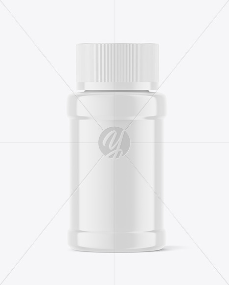 Glossy Plastic Jar Mockup
