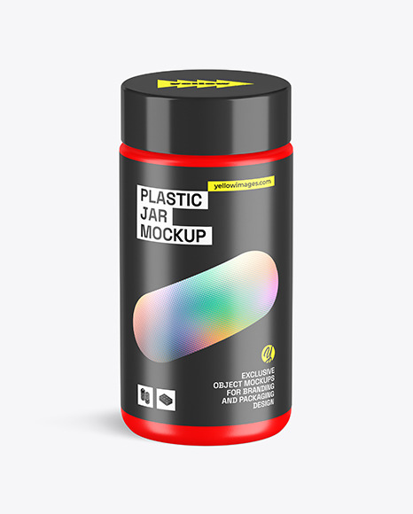 Plastic Medicines Jar Mockup - Medicines