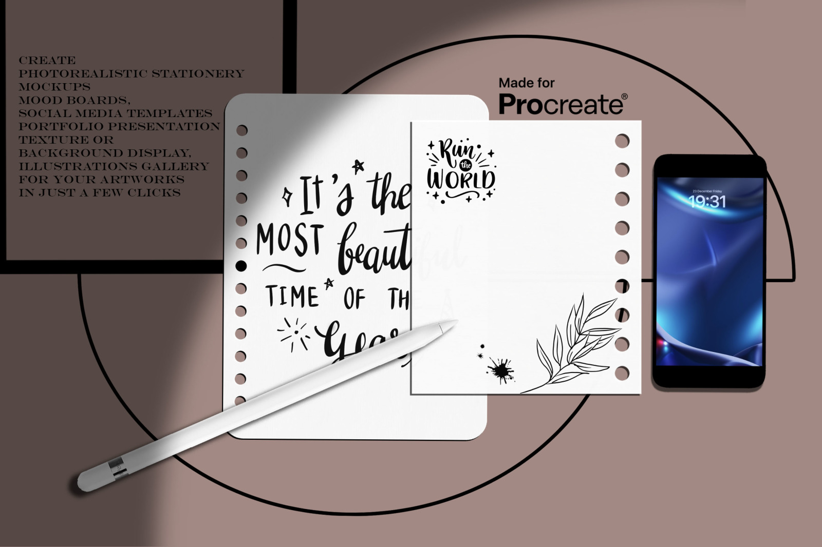 Moodboard creator kit for Procreate