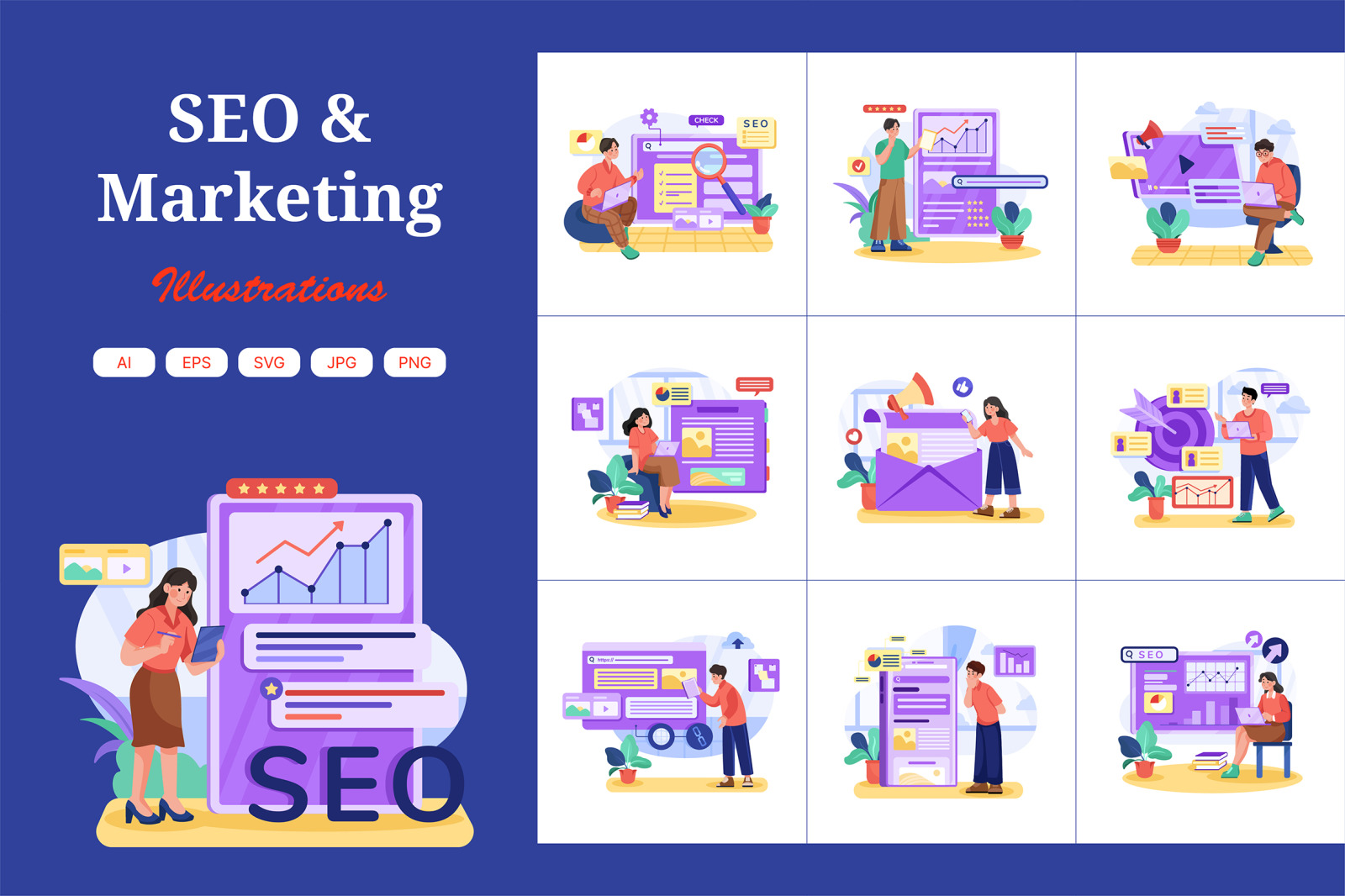 M692_SEO & Marketing Illustration Pack M692_SEO & Marketing Illustration Pack