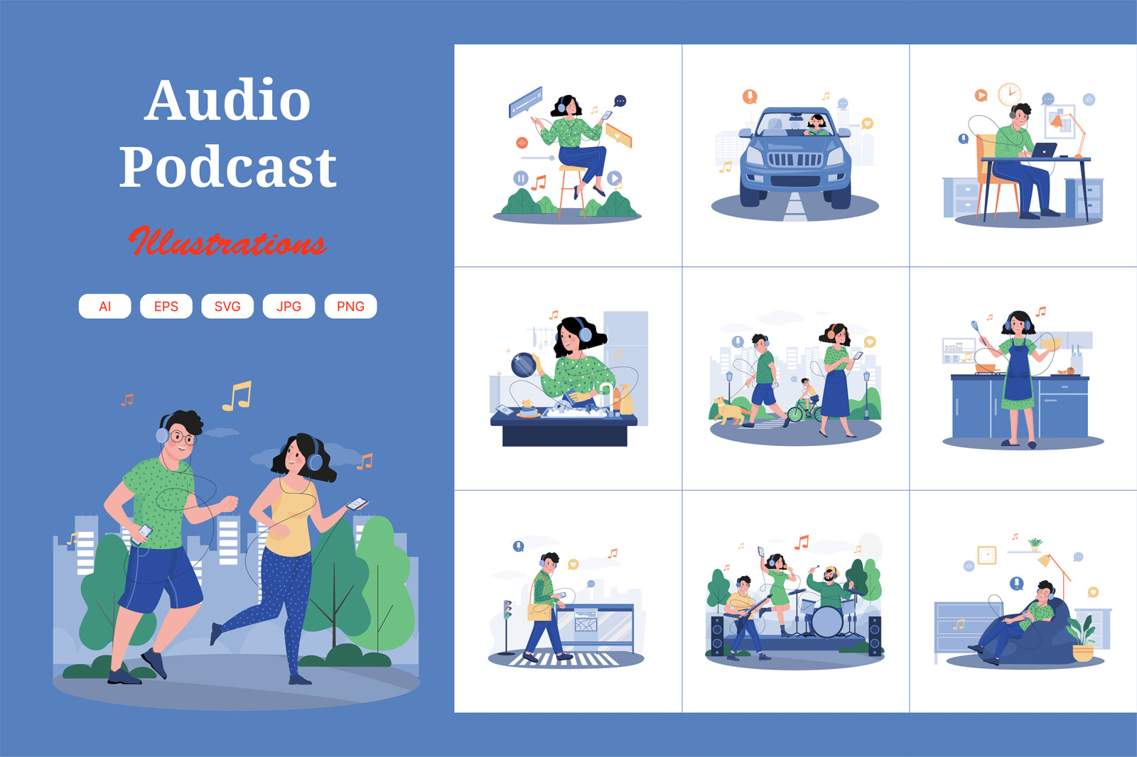 M472_Audio Podcast Illustration Pack M472_Audio Podcast Illustration Pack