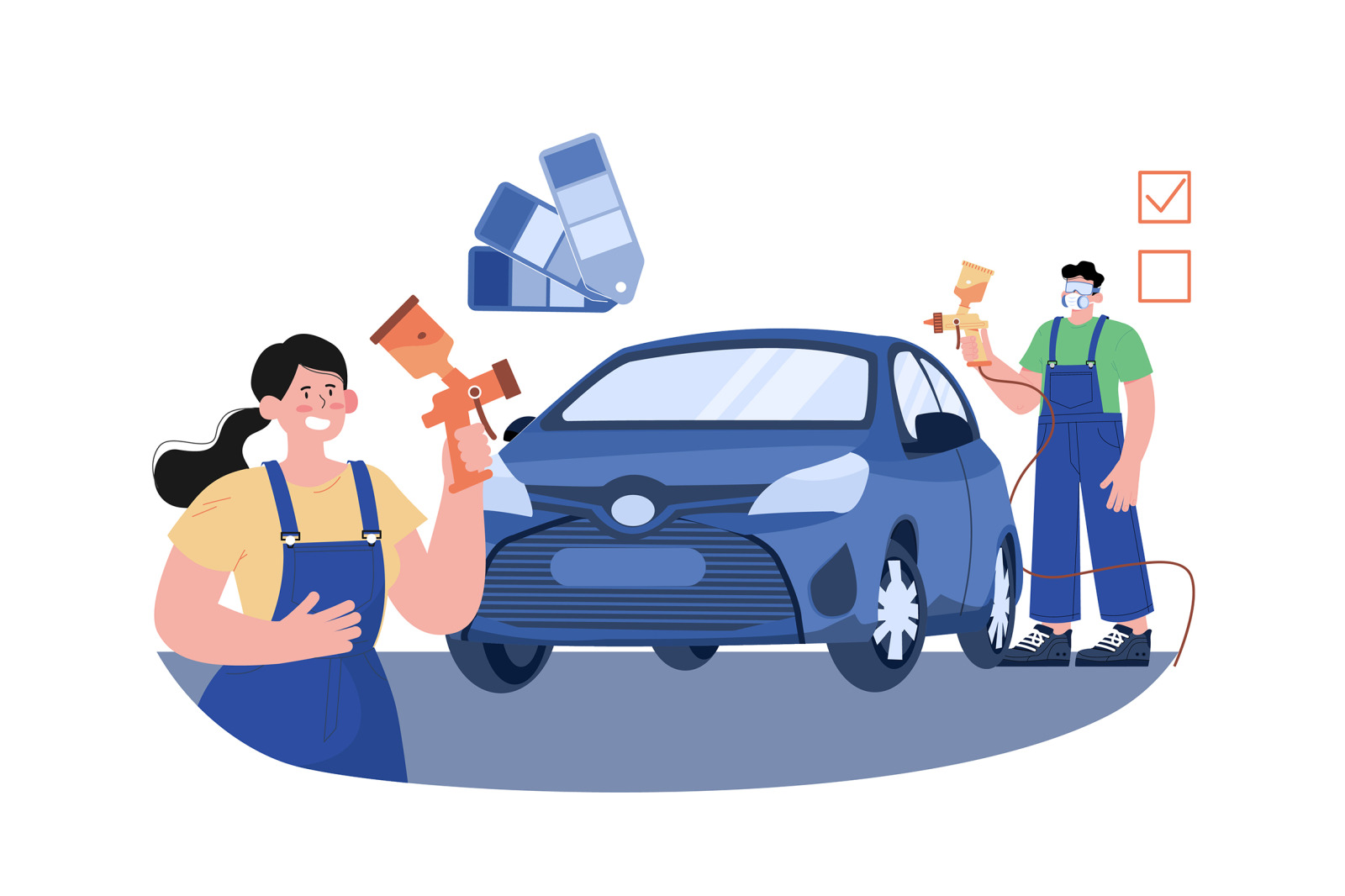 M475_Car Service Illustrations M475_Car Service Illustrations
