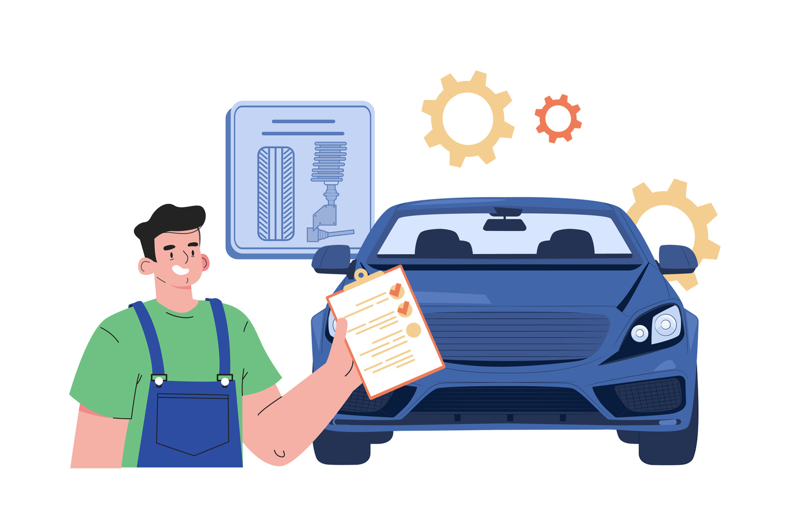 M475_Car Service Illustrations M475_Car Service Illustrations