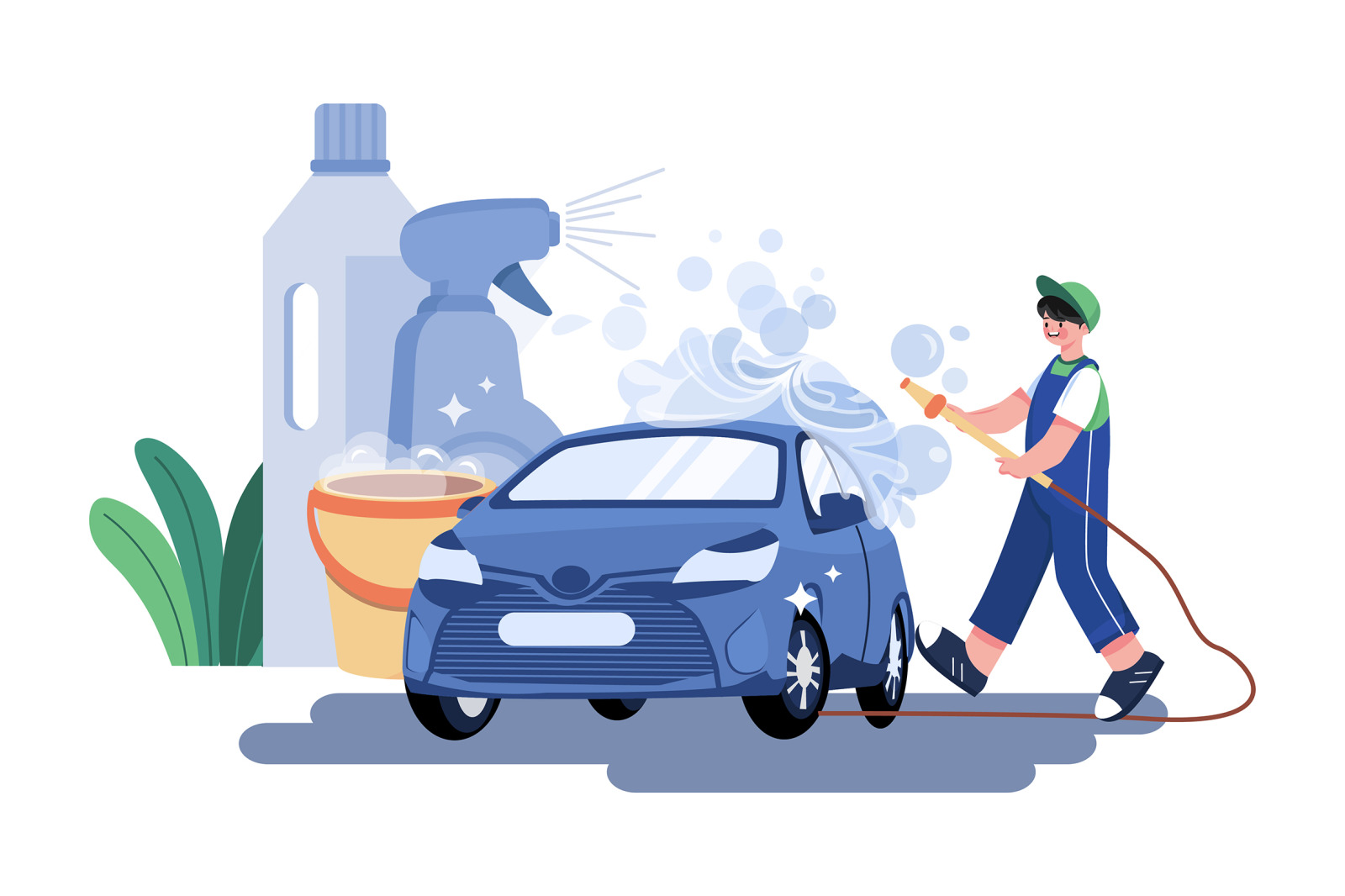 M476_Car Wash Service Illustrations