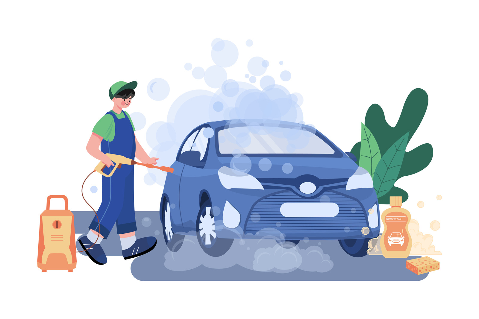 M476_Car Wash Service Illustrations