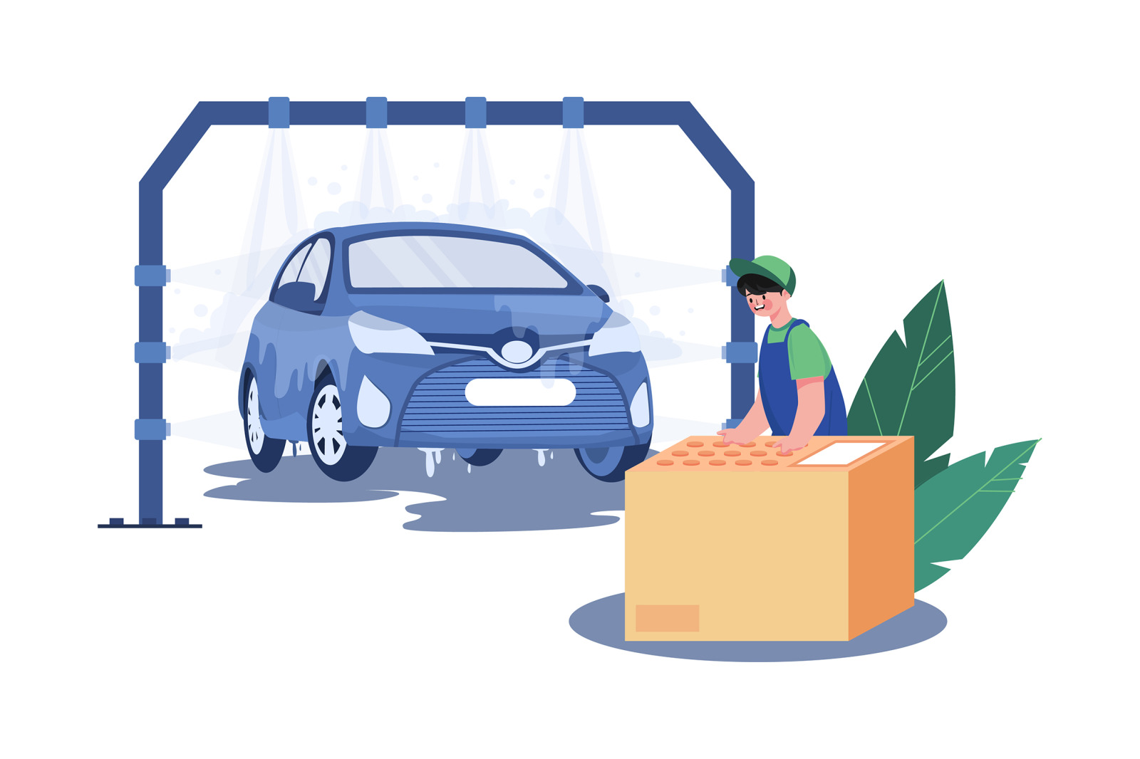 M476_Car Wash Service Illustrations