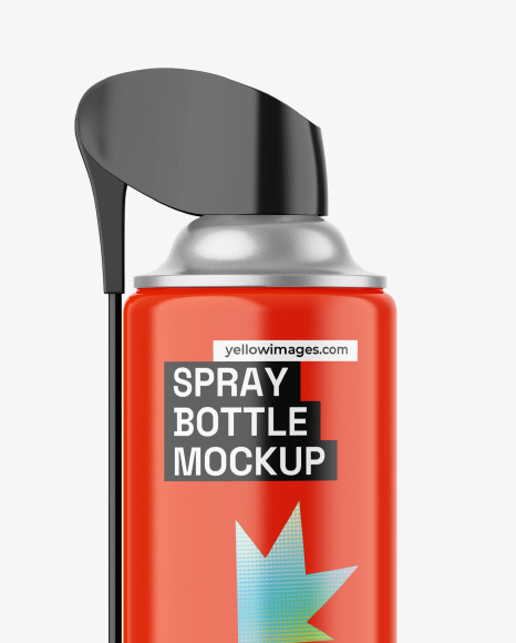 Glossy Contact Cleaner Sprayer Mockup