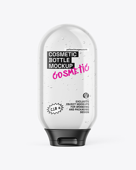 Clear Cosmetic Bottle Mockup