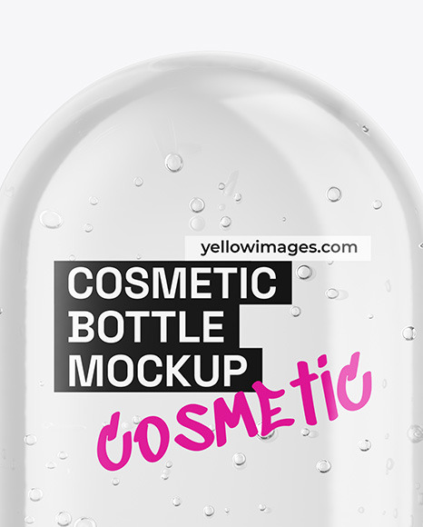 Clear Cosmetic Bottle Mockup