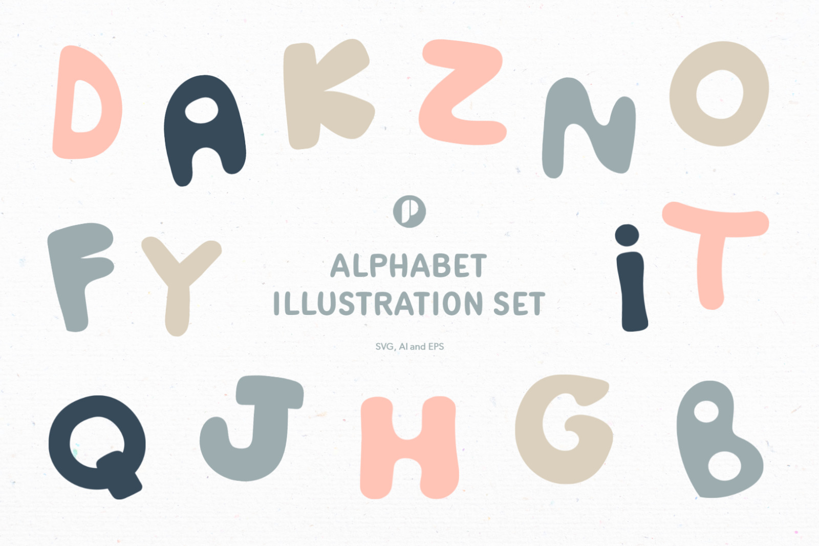 Fatty abstract alphabet illustration set Fatty abstract alphabet illustration set