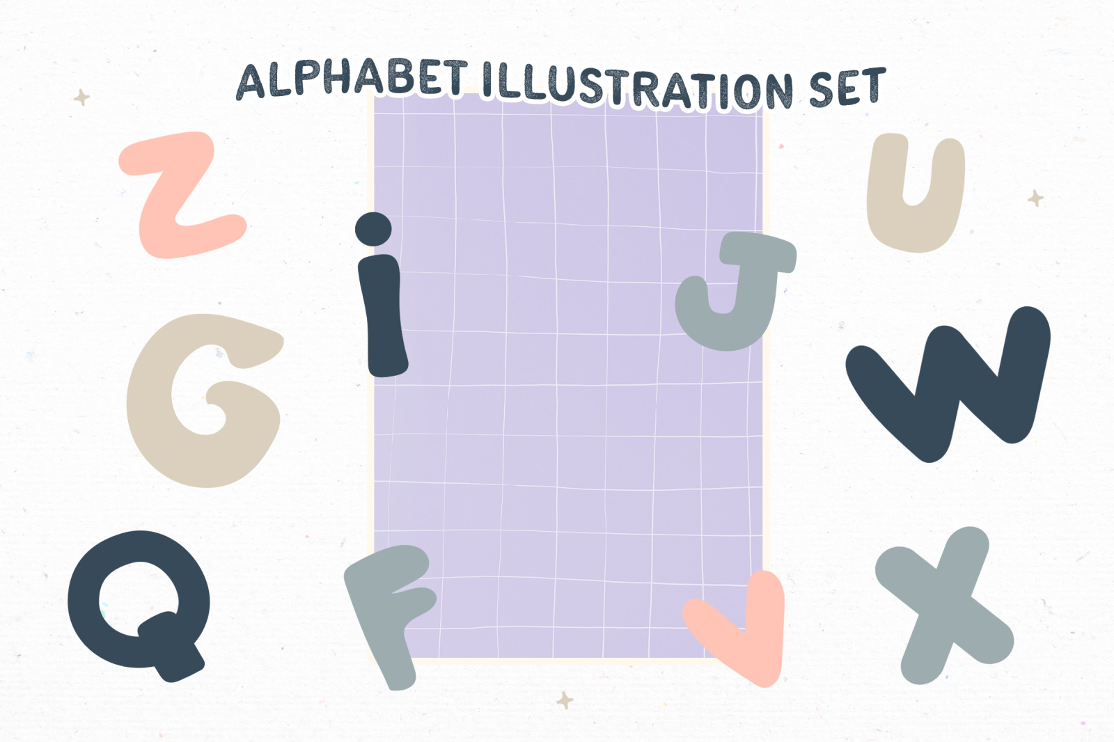 Fatty abstract alphabet illustration set Fatty abstract alphabet illustration set