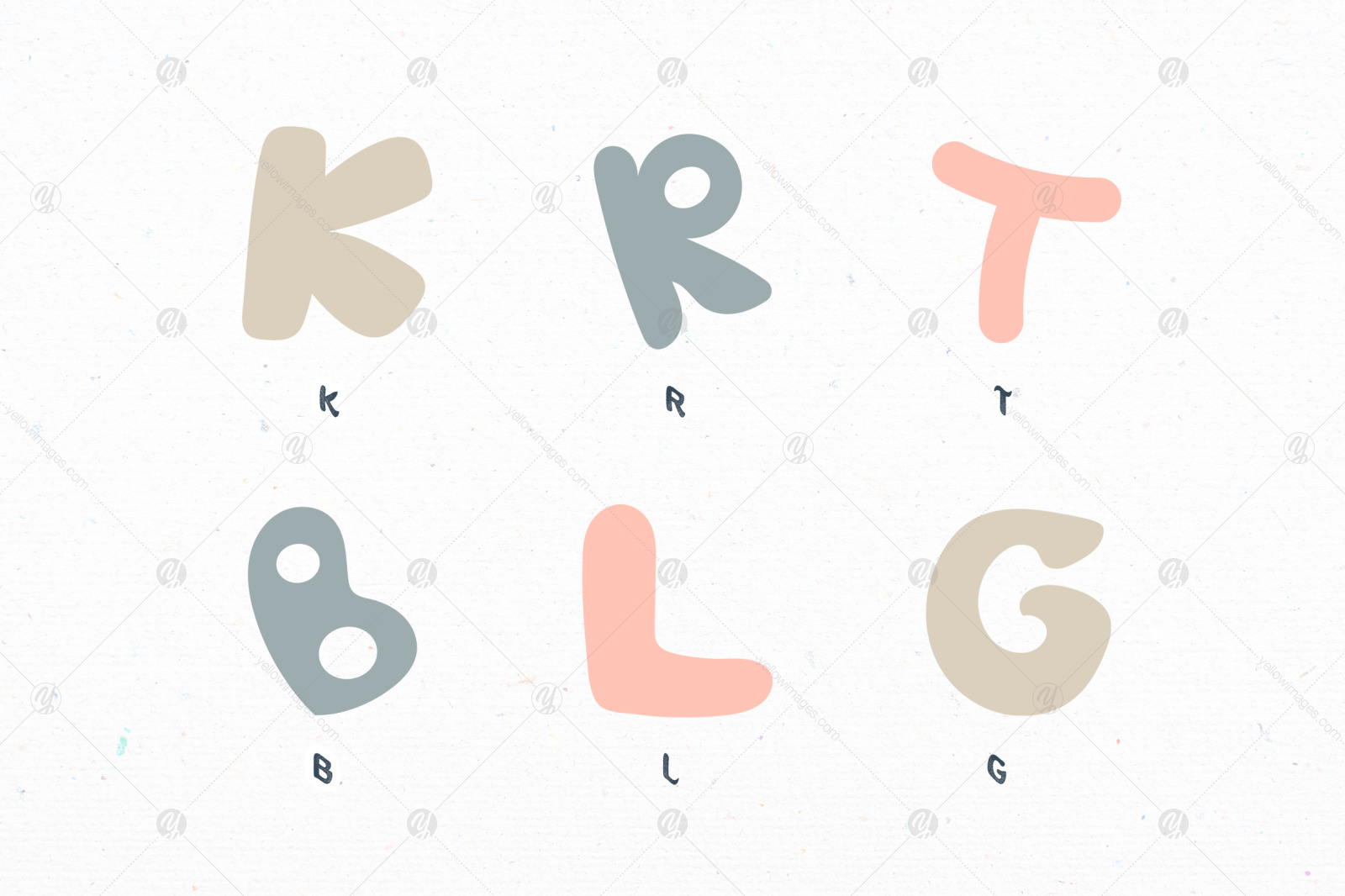 Fatty abstract alphabet illustration set Fatty abstract alphabet illustration set