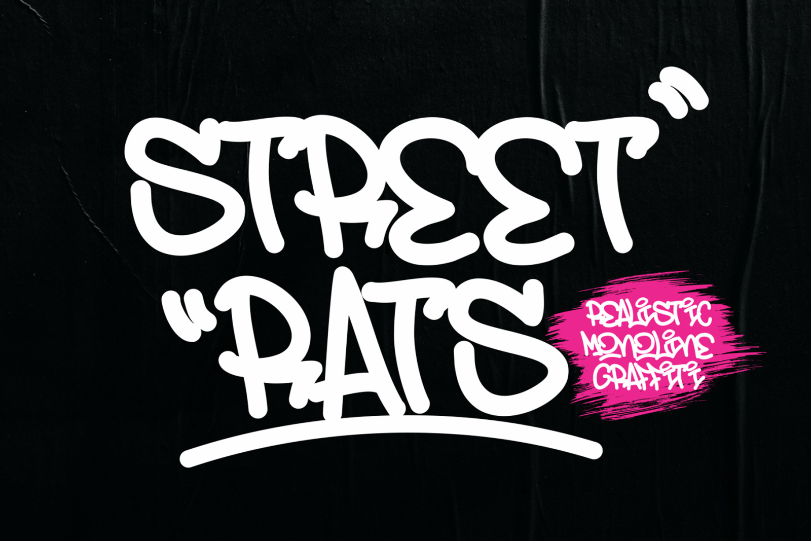 Street Rats - Realistic Monoline Graffiti Font Street Rats - Realistic Monoline Graffiti Font