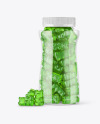 Plastic Bottle with Gummies Mockup