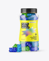 Plastic Bottle with Gummies Mockup