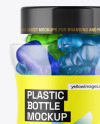 Plastic Bottle with Gummies Mockup