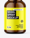 Amber Glass Nasal Spray Bottle Mockup