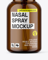 Amber Glass Nasal Spray Bottle Mockup