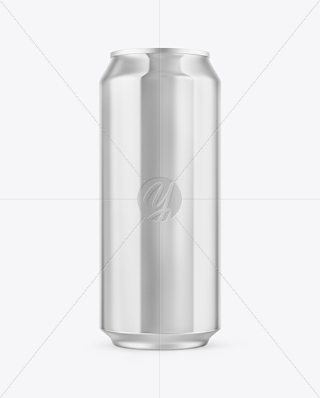 473ml Classic Can With Metallic Finish Mockup