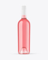 Clear Glass Pink Wine Bottle Mockup