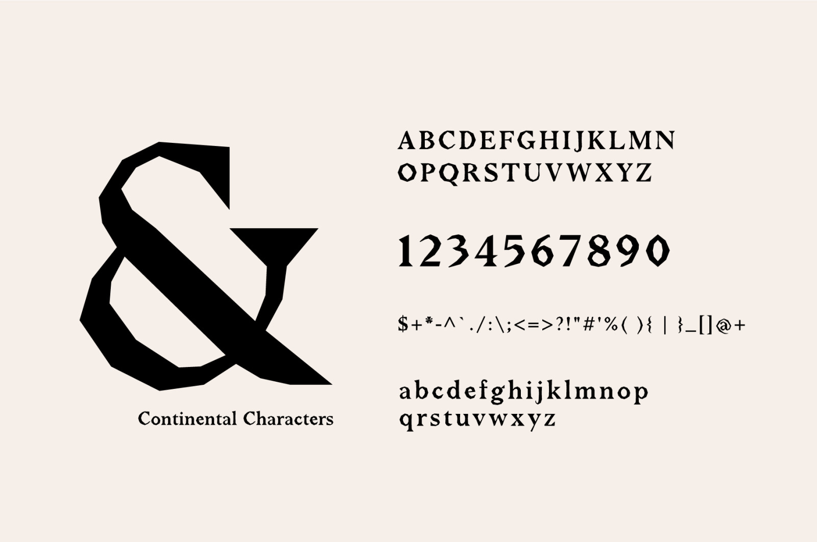 Continental - Sharp Serif Continental - Sharp Serif
