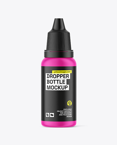 Matte Dropper Bottle Mockup