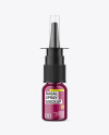 Colored Glass Nasal Spray Bottle Mockup