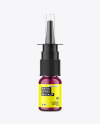 Colored Glass Nasal Spray Bottle Mockup